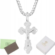 Biżuteria dla dzieci - NASZYJNIK SREBRNY KRZYŻ KOMUNIA CHRZEST SREBRO 925 - miniaturka - grafika 1