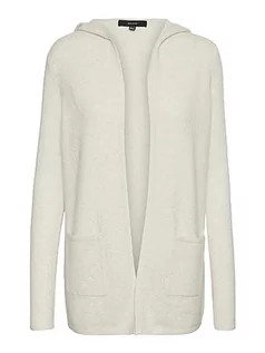 Swetry damskie - Vero Moda Vmdoffy Ls Open Hood Cardigan Ga Noos Kardigan Kobiety, Birch/szczegóły: melanż, XS - grafika 1