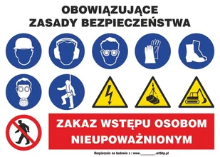 INNY Znak Bezpieczeństwa Zzb1p700x500 124L346 - Akcesoria BHP - miniaturka - grafika 1