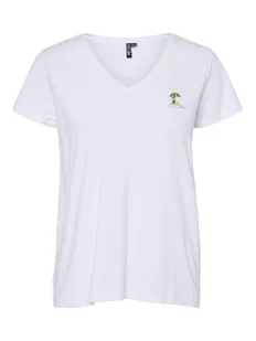 Pieces T-Shirt Tilly 17157705 Biały Regular Fit - Koszulki i topy damskie - miniaturka - grafika 1