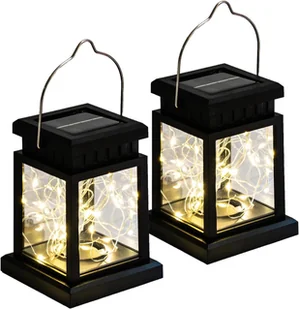 Lampa solarna zewnętrzna, lampiony ogrodowe zasilane energią słoneczną, wisząca lampa solarna, dekoracyjna lampa ogrodowa - Lampy ogrodowe - miniaturka - grafika 1