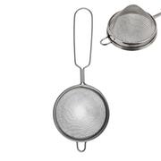 Zaparzacze i kawiarki - Orion Sitko kuchenne podwójne stalowe zaparzacz do zaparzania parzenia herbaty ziół z uchwytem 7 cm O-124474 + O-124474 - miniaturka - grafika 1