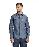 Koszule męskie - G-STAR RAW Męska koszula robocza Slim Shirt, niebieska (Rinsed D186-082), XXL - miniaturka - grafika 1