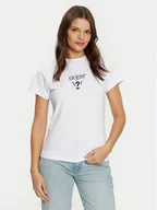 Koszulki i topy damskie - Guess T-Shirt V4YI21 KCDH1 Biały Slim Fit - miniaturka - grafika 1