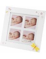 Ramki na zdjęcia - Multiramka 4 zdjęcia Dziecięca 9x9 Butterfly róż - miniaturka - grafika 1