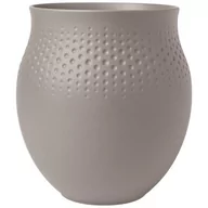 Wazony i flakony - Wazon Perle duży Manufacture Collier Taupe Villeroy & Boch - miniaturka - grafika 1