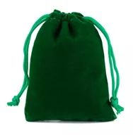 Gry planszowe - Woreczek Materiałowy Na Kości Monety Sakiewka Worek - Kolor:Zielony#Wymiary:8 x 10 cm - miniaturka - grafika 1