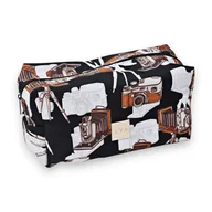 Kosmetyczki, organizery i kuferki - Kosmetyczka męska wodoodporna saszetka podróżna etui organizer retro aparaty - miniaturka - grafika 1
