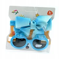 Okulary przeciwsłoneczne - OZDOBNE OKULARY DLA DZIECI OPASKA RÓŻNE KOLORY - miniaturka - grafika 1