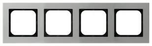 Ospel Ramka  poczwórna SONATA metal 6mm - naturalne aluminium - Klawisze i ramki - miniaturka - grafika 1