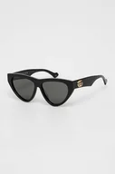 Okulary przeciwsłoneczne - Gucci okulary przeciwsłoneczne damskie kolor czarny - miniaturka - grafika 1