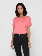 Koszulki i topy damskie - ONLY T-Shirt 15106662 Różowy Regular Fit - miniaturka - grafika 1
