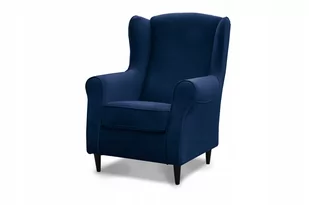 Fotel uszak PRINCE tradycyjny velvet z lamówką - Fotele Fotel uszak PRINCE tradycyjny velvet z lamówką - Fotele - miniaturka - grafika 1