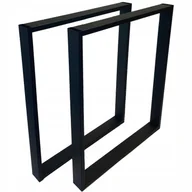 Meble modułowe i akcesoria - Nogi metalowe Do stołu Loft Industrial czarne 60x72 cm Profil 6x2cm 2 szt - miniaturka - grafika 1