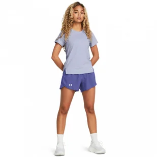 Damskie spodenki do biegania Under Armour UA Fly By 3'' Shorts - fioletowe - UNDER ARMOUR - Spodnie sportowe damskie - miniaturka - grafika 1