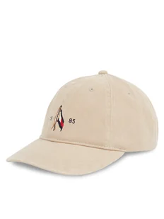 Tommy Hilfiger Czapka z daszkiem Seasonal Flag Wash 6 Panel Cap AM0AM13348 Beżowy - Czapki i chusty sportowe męskie - miniaturka - grafika 1