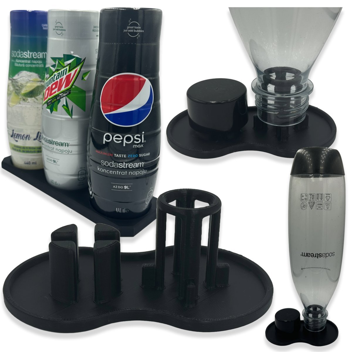 Ociekacz Na 1 Butelkę Saturatora SODASTREAM Podkładka Na 3 Syropy Soki
