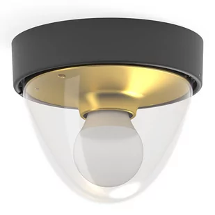 Nowodvorski Lampa sufitowa i ścienna NOOK na e27 10W IP44 wys. 15cm czarny złoty 7976 - Lampy ścienne - miniaturka - grafika 2