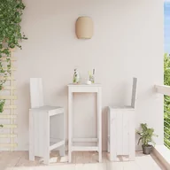 Fotele i krzesła ogrodowe - vidaXL Stołki barowe, 2 szt., białe, 40x42x120 cm, lite drewno sosnowe - miniaturka - grafika 1