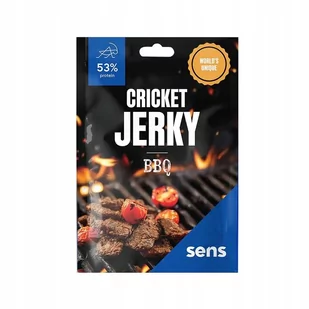 Jerky ze świerszczy - BBQ - Alternatywa Beef jerky - Dużo białka - 25 g - Chipsy - miniaturka - grafika 1