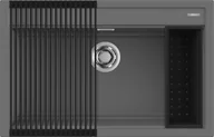 Zlewozmywaki - ELLECI BEST 130 + AKC dark grey (K99) KERATEK - miniaturka - grafika 1