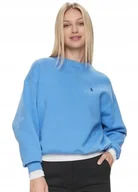 Bluzy damskie - POLO RALPH LAUREN NIEBIESKA BLUZA Z BAWEŁNY Z LOGO S 2DA - miniaturka - grafika 1