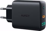 Ładowarki do telefonów - Aukey PA-D1 ultraszybka ładowarka sieciowa 2xUSB Power Delivery 1xUSB A+1xUSB C 5.4A 30W Dynamic Detect - miniaturka - grafika 1