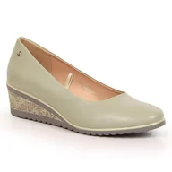 Czółenka - Czółenka na koturnie Vinceza W JAN176C szare - miniaturka - grafika 1