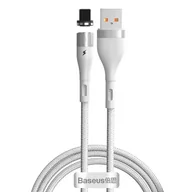 Kable USB - Baseus Zinc magnetyczny kabel USB - Lightning (ładowanie 2,4 A / dane 480 Mbps) 1 m biały (CALXC-K02) - 1 Biały 2,4 Lightning (męski) USB Typ A (męski) CALXC-K02 - miniaturka - grafika 1