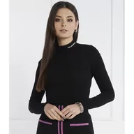 Bluzki damskie - Karl Lagerfeld Golf classic turtle neck | Regular Fit - miniaturka - grafika 1