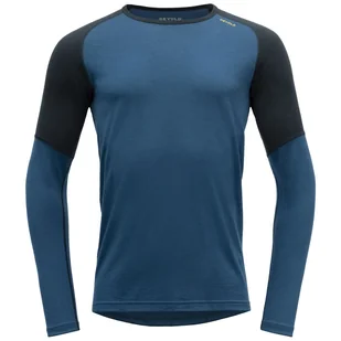 Męska koszulka Devold Jakta Merino 200 Shirt Rozmiar: XL / Kolor: niebieski - Koszulki sportowe męskie - miniaturka - grafika 1