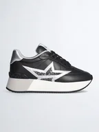 Trampki damskie - Liu Jo Sneakersy w kolorze srebrno-czarnym - miniaturka - grafika 1