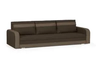 Sofy i kanapy - Kanapa sofa  3 os z funkcją spania sprężyny bonell CONDI brązowy - miniaturka - grafika 1