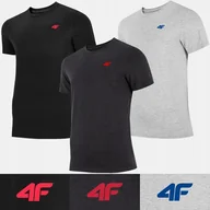 Koszulki męskie - Koszulka Męska 4f Zestaw 3 Szt. T-shirt Tz01 Bawełniany Na Co Dzień Xl - miniaturka - grafika 1