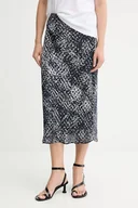 Spódnice - Calvin Klein spódnica kolor granatowy midi rozkloszowana LV044C621G - miniaturka - grafika 1