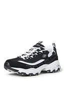 Trampki męskie - Skechers D'Lites Trampki męskie, Czarna ciężarówka biała siatka srebrna wykończenie, 46 EU - miniaturka - grafika 1