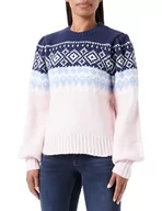 Swetry damskie - UCY Damski sweter z dzianiny 12419408-UC01, granatowy róż, XL/XXL, Marine Rosa, XL-XXL - miniaturka - grafika 1