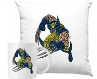 Gadżety dla niej i dla niego - ZESTAW PODUSZKA + KUBEK Wolverine Pomysł Na Prezent +IMIĘ #2 - miniaturka - grafika 1
