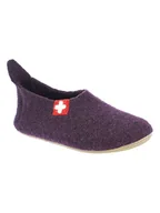 Kapcie damskie - Living Kitzbühel Wełniane kapcie "Gipfelkreuz" w kolorze fioletowym - miniaturka - grafika 1