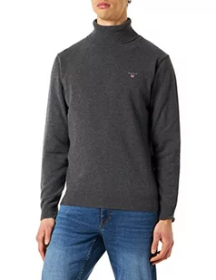 GANT sweter męski, Antracyt melanż, XL - Swetry męskie - miniaturka - grafika 1