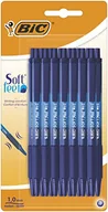 Długopisy - BIC Długopisy kulkowe Soft Feel Click, 1,0 mm chowany punkt, miękki w dotyku, gumowy uchwyt, niebieski, 15 sztuk - miniaturka - grafika 1