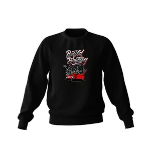 Czarna bluza BULID AND DESTORY-L - Odzież do sportów motorowych - miniaturka - grafika 1