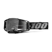 Gogle i okulary motocyklowe - Gogle Cross 100% Armega Przezroczysta Szybka Czarny - miniaturka - grafika 1