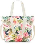 Torebki damskie - Zagatto, Torebka Damska Shopper Na Ramię W Kwiatowy Wzór Pojemna - miniaturka - grafika 1