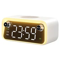 Pozostałe akcesoria do telefonów - WEKOME Beluga D6 Dream - Wielofunkcyjny bezprzewodowy głośnik / Radio FM z funkcją ładowania indukcyjnego 15W MagSafe (Biały) - miniaturka - grafika 1