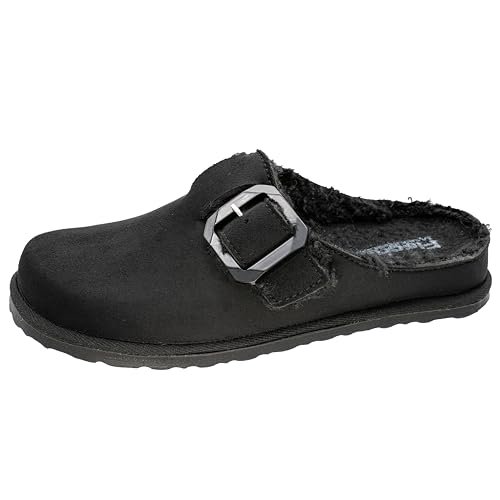 Fischer Damskie kapcie Katrin, czarne, rozmiar 38 EU, czarny, 38 EU