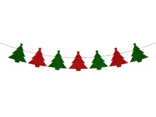 Girlanda na Boże Narodzenie Choinka - 12 szt. - Ozdoby bożonarodzeniowe - miniaturka - grafika 1