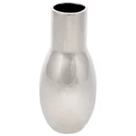 Wazony i flakony - Wazon ceramiczny Belly, 9 x 21 x 9 cm, srebrny - miniaturka - grafika 1