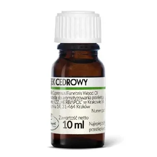 HERBAPOL KRAKÓW HERBAPOL Olejek eteryczny Cedrowy, 10ml - Aromaterapia - miniaturka - grafika 1