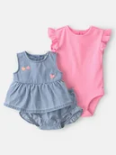Body dla niemowląt - carter's 3-częściowy zestaw w kolorze błękitno-różowym - miniaturka - grafika 1